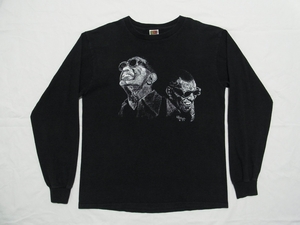 ☆ 00s ビンテージ Ray Charles レイ・チャールズ 長袖 Tシャツ sizeL 黒☆USA古着 ロンT 『Ray/レイ』 映画 R&B ソウル ブルース JAZZ 90s