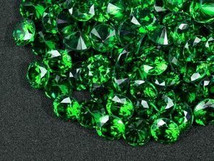 ★グリーンカラー キュービックジルコニア ルース 6mm おまとめて大量約50個セット 人工ダイヤモンド ラウンドブリリアントカット Nw81