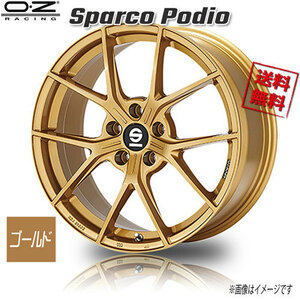 OZレーシング OZ Sparco Podio ゴールド 18インチ 5H114.3 8J+45 1本 73 業販4本購入で送料無料