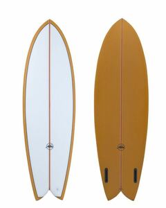 スーパーセール!新品！大特価！ALOHA SURFBOARDS KEEL TWIN PU MUSTARD 6’2” 40.27L FUTURE 