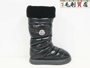 モンクレール MONCLER ブーツ ダウンブーツ GAIA レディース サイズ38 4H00070 M2323 ブラック 極上美品 ポケット スノー ブーツ