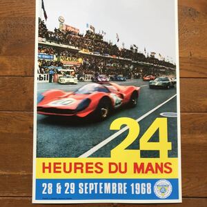 ポスター★1968年 ル・マン24時間レース★24 Heures du Mans/ユノディエール/ポルシェ/フェラーリvsフォード