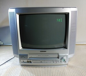 【通電確認】2001年製 アイワ AIWA 14型テレビデオ　VX-T14G10 ブラウン管テレビ カラーテレビ