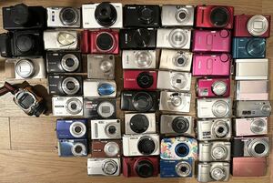 【大量1円スタート】Canon Nikon OLYMPUS SONY FUJIFILM デジカメ コンパクトデジタルカメラ 大量セット 51台 まとめて 動作未確認