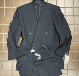 【新品】カネボウダブルスーツ　喪服　礼服/サイズM AB4/ブラック　黒/ノーベン/冠婚葬祭　アジャスター　プリーツ加工