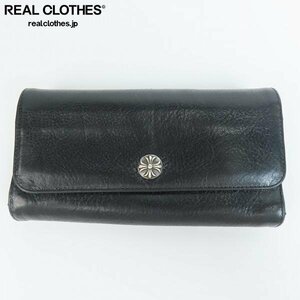 CHROME HEARTS/クロムハーツ JUDY/ジュディ ヘビーレザー ロングウォレット クロスボタン/長財布 /000