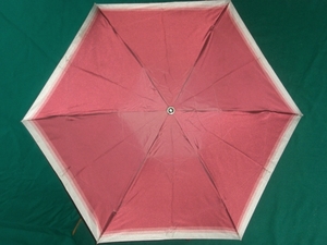 折りたたみ傘　レディース　赤紫　外袋に破れあり　コンパクト　解閉動作確認済　【傘】女性　日傘　梅雨