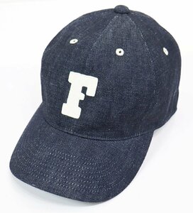 Fullcount (フルカウント) 6Panel Denim Baseball Cap “F” Patch / デニム ベースボールキャップ Lot 6843 美品 インディゴブルー