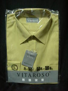 VITAROSO　形状安定シャツ　Ｌサイズ　（カーキー色）