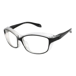 新品未使用　目を守るメガネ　[EYE SAVER GLASSES] オーバーグラス 感染予防、飛沫、有害飛散物、花粉、粉塵 メガネ 男女兼用 ブラック