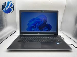 【ジャンク】☆HPノートパソコンProBook470G5☆Win11pro/Microsoft Office付き/corei5-8250U/SSD256GB搭載/メモリ8GB/15.6型/中古 PC/P4074