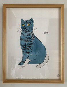 アンディ・ウォーホル/ANDY WARHOL “ブルー・キャット / BLUE CAT” ビンテージ・オフィシャル・ミニプリント, R-133b