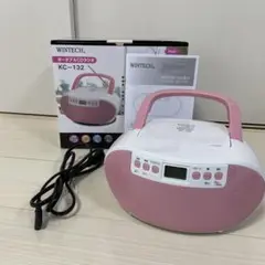 WINTECH ポータブルCDラジオ　KC-132 Pink