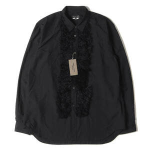 新品 COMME des GARCONS HOMME PLUS コムデギャルソン オムプリュス シャツ サイズ:L 23AW ブロード ドレスシャツ ブラック 日本製