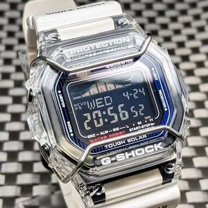 G-SHOCK G-LIDE GWX-5600 [電波ソーラー] クリアベゼル + ワイヤーガード + メタル遊環 (送料:230円〜) 