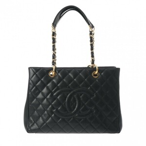 CHANEL シャネル GST グランドショッピングトート 黒 ゴールド金具 A50995 レディース キャビアスキン トートバッグ Aランク 中古 銀蔵