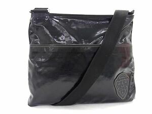 1円 ■美品■ GUCCI グッチ 181093 497717 PVC ショルダーバッグ 斜め掛けかばん メンズ レディース ブラック系 BJ2264