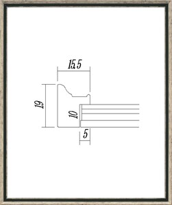 デッサン用額縁 木製フレーム 5902 太子サイズ Ｓ/グリーン シルバー