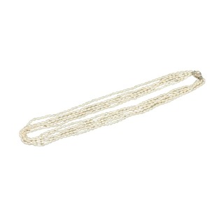 淡水パール 5連ネックレス ネックレス ホワイト シルバー 真珠 メッキ レディース 新品未使用