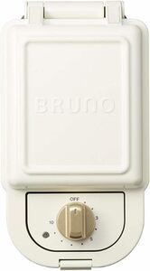 C188 アウトレット新品 BRUNO ブルーノ タイマーをセットして待つだけ！ 耳までカリッと焼ける ホットサンドメーカー シングル white 白