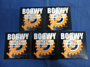 〇 BOOWY ステッカー 5枚セット INSTANT LOVE HAMMER TRANCE 2002.8.21 IN STORES! / シール