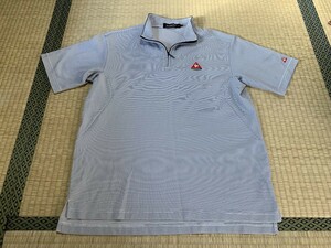 lecoqsportif/ルコック ゴルフ 半袖ジップシャツ　L