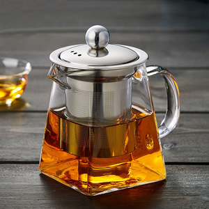 ティーポット 2-3人用 耐熱ガラス 750ml おしゃれ かわいい コーヒー ポット 紅茶ポット 可愛い 急須 北欧 デザイン
