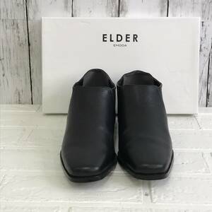 EMODA　エモダ　ボックスヒールシューズ　Mサイズ　ブラック　ELDER　ブロックのような存在感のある　S7-105　USED