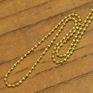 ボールチェーン 真鍮製 ドッグタグ用 クラフトパーツ [ 1.5mm / 10cm ] 玉鎖 ブラス 黄銅 ネックレス