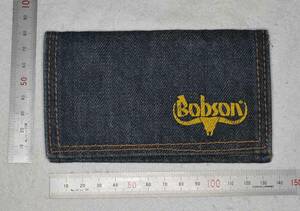 Bobson　二つ折りデニム生地　財布　80’ｓ？　USED品