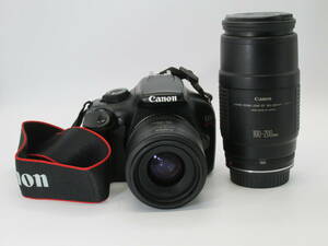 Canon キャノン EOS Kiss X50 デジタルカメラ レンズ セット　EF35-70mm1:3.5-4.5A＆EF100-200mm1:4.5A ２本　通電・動作確認済み
