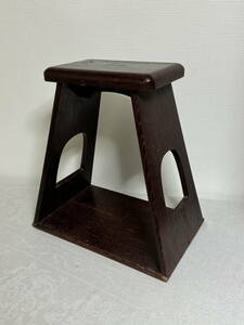 昭和レトロ　木製　椅子　踏み台　肘置き　アンティーク　インテリア