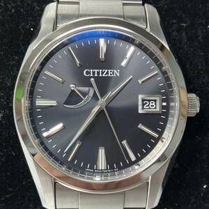 CITIZEN シチズン 稼働中 メンズ腕時計 ザ・シチズン エコドライブ A010-T017983 パーペチュアルカレンダー ソーラー ブラック文字盤 中古