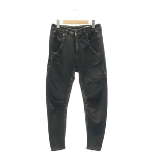 ディーゼル DIESEL デニムスウェット 加工 デニムパンツ ジーンズ W25 XS 黒 ブラック /AT ■OS レディース