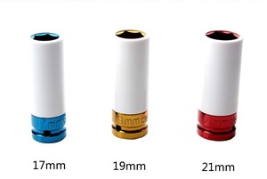 カラーホイールナットソケットレンチ☆3本セット☆インパクト トルクレンチ対応☆17mm/19mm/21mm