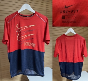 【激安 国内正規品】NIKE RUNNING ナイキ ランニング DRI-FIT ドライフィット 反射材付き ハイブリッド S/S マイラー 半袖 Tシャツ L