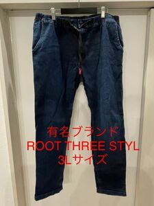 大きいサイズ　ROOT THREE STYL 3Ｌ　デニムパンツ デニム　パンツ　ボトムス　メンズ　２XL オシャレ　ジーンズ　Gパン　ジーパン