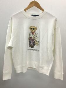 POLO RALPH LAUREN◆ボロベアスウェット/XL/コットン/WHT/無地