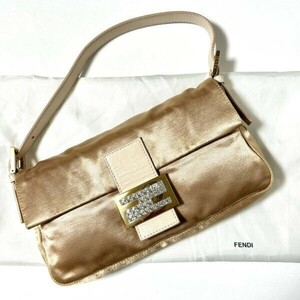 FENDI フェンディ ラインストーン サテン バケット バッグ HB03211