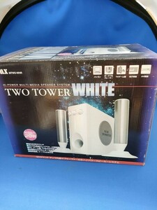 2.1ch ハイパワーマルチメディアスピーカー TWO TOWER WHITE MTWO-WHR　国内正規品　未使用品