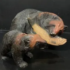 北海道工芸品 木彫り 熊 親子2体セット