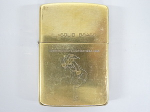 ZIPPO ジッポ 1932 1986 ダブルイヤー COMMEMORATIVE コメモラティブ SOLID BRASS ソリッドブラス WINDY ウィンディ ゴールド 金 ライター 