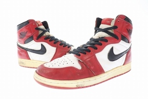 ナイキ NIKE 94年復刻 1st復刻 AIR JORDAN 1 HIGH CHICAGO エア ジョーダン ハイ シカゴ 130207-101 28 ホワイト レッド ブラック ▲ 22110