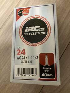 チューブ「iRC 24インチ×1-1 1/8 WO(25/28-520) 仏式40mm」1本