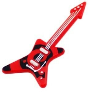 LEGO レゴ エレクトリックギター エレキギター ギター GUITAR 赤 レッド RED ブロック パーツ 正規品 新品未使用