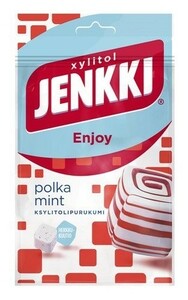 クロエッタ イェンキ ポルカミント味　キシリトール　ガム　70g×１袋　Cloetta Jenkki 北欧のガムです