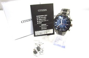 CITIZEN AT8186-51L ATTESA シチズン アテッサ アクトライン 電波ソーラー エコドライブ BOX 付き 中古品 ◆140172