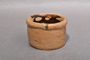 3517　ぐい呑 ドイツ　18～19世紀　酒器 筒盃　陶器ポット クリームポット　ストーンウェア