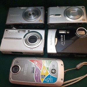 ジャンク コンパクトデジタルカメラ5機種 Panasonic OLYMPUS ペンタックス GE