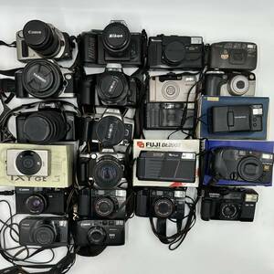 1円　ジャンク フィルム一眼レフカメラ フィルムカメラ22台 4台は元箱あり Nikon Canon OLYMPUS FUJI FILM他 動作未確認 現状品 部品取り